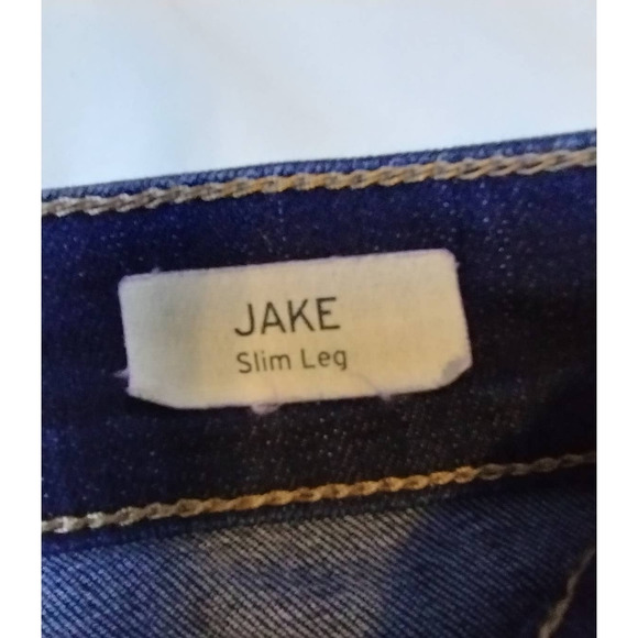 Mavi Jake Slim Leg Dark Wash Slightly Distressed Jeans, Size 31/32 - Picture 3 of 9